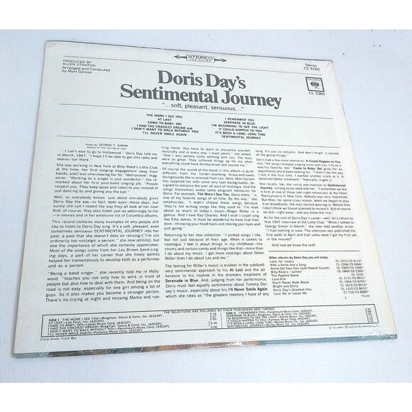 Doris Days Sentimental Journey Stereo Vinyl LP Columbia CS 9160 Sealed - Picture 4 of 6